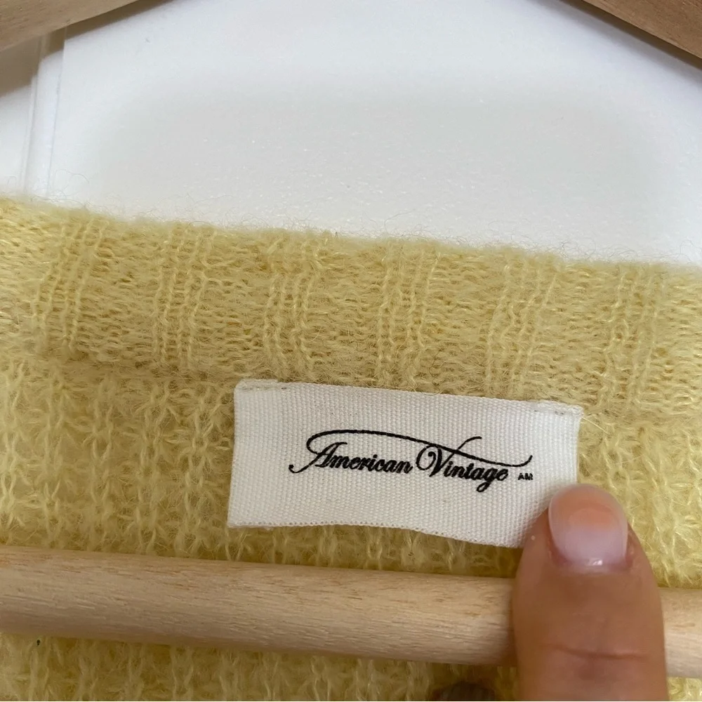 American Vintage yellow cardigan sweater - Picture 3 of 9
